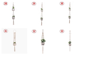 Macramé para Decoración del Hogar, Interior/Exterior, Colgadores de Plantas de Cuerda de Algodón Multiforma, <span class=keywords><strong>Macetero</strong></span> Colgante Decorativo, Soporte Vertical para Macetas - Product Image 6