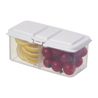 Conteneurs de rangement compartimentés transparents en plastique pour réfrigérateur, style minimaliste, 401-500 ml, en stock, vente en gros