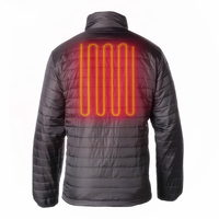 Veste chauffante d'hiver unisexe pour hommes et femmes 7.4V DC charge batterie électrique manteau chauffant Gilet avec col montant