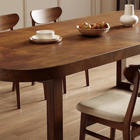 Table à manger minimaliste en bois de manguier massif, finition naturelle, table à manger en bois dur pour la maison, la cuisine, la salle à manger, les meubles de restaurant