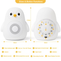 Veilleuse intelligente pour bébé, machine à bruit portable, bruit blanc, machine à bruit pour le sommeil du fœtus, berceuse avec grosse batterie rechargeable