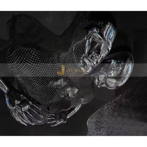 Escultura de decoración pulida y soldadura de fábrica de metal de acero inoxidable M58 para proyectos de jardín, hotel y paisaje - Product Image 1