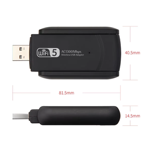 <span class=keywords><strong>Carte</strong></span> réseau sans fil double bande 1300M 2.4G/5.8G, récepteur et émetteur de signal WIFI Gigabit pour ordinateur de bureau - Product Image 3