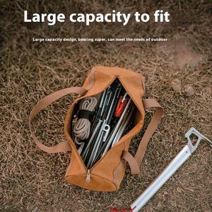 Taşınabilir Kamp Çadırı Aksesuarları Organizatör Su Geçirmez Kanvas Saklama Çantası Peg Kompakt Açık Hava Yürüyüş Ekipmanları - Product Image 4