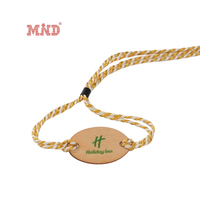 Pulsera de Tela Tejida con Chip NFC de 13.56MHz, para Acceso a Hoteles y Resorts, con Diseño de Bambú