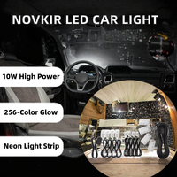 YD 6 18 22 26 1 LED Symphony Door Car Ambient Light Fullcolor 256 Iridescent Neon Acrylic Strip Decoration 12V
