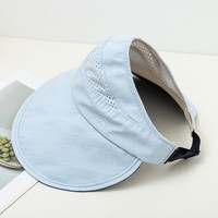 Casquette de soleil unisexe réglable à visière incurvée, protection UV sportive, légère, respirante, 100% polyester, visière de golf et de tennis