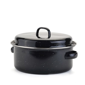 Olla de mariscos esmaltada de 28 cm estilo coreano al por mayor, batata asada, utensilios de cocina <span class=keywords><strong>para</strong></span> el hogar, sartén de <span class=keywords><strong>pavo</strong></span> esmaltado sin recubrimiento con tapa - Product Image 6