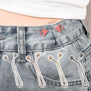 Accessoires portables en fer à boucle détachable pour jeans, jupes et pantalons, attache de taille ajustable, clip de manche réglable - Product Image 1