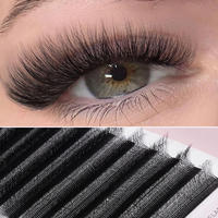 Extensions de cils en cachemire de haute qualité, volume russe facile à poser, cils noirs mats, cils en velours, vente en gros individuelle
