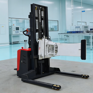 Factory Stock 0.5 Ton 500kg Electric Stacker with Paper Roll <strong>Clamp</strong> Stacker Electric Drum Rotator Electric Lifter <strong>Truck</strong> on Sale - Product Image 1