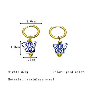 Pendientes de Acero Inoxidable Vintage con Diseño de Corazón y Mariposa, Estilo Vintage, para Mujer, Pedido al por Mayor, Novedad 2026 - Product Image 6