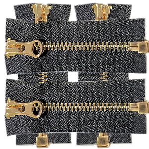 하이 퀄리티 맞춤형 자동 잠금 지퍼 의류 및 신발 황동 및 니켈 소재 오픈 엔드 금속 - Product Image 2