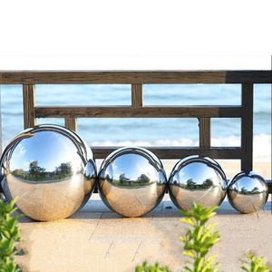 Espejo brillante de acero inoxidable Bola de observación para el hogar adornos de jardín espejo pulido bola hueca Esfera de jardín reflectante - Product Image 4