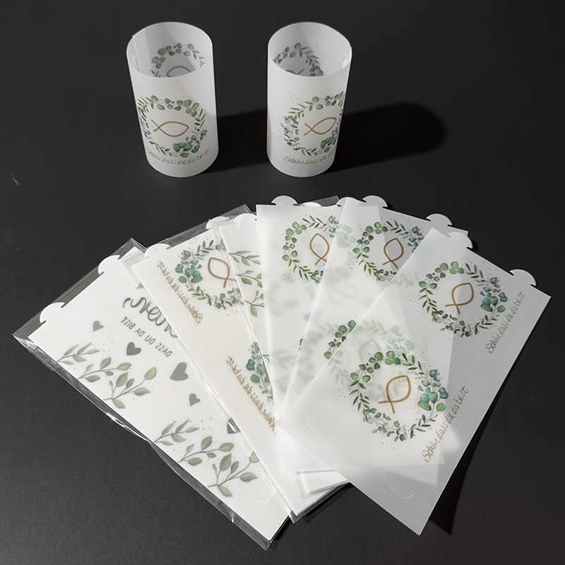 Customized Double Side UnCoated Digital Printing Biodegradable Recyclable Wholesale Cards Products Luxurious Glassine Paper
