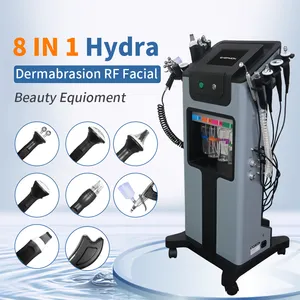 8 In 1 hidro oksijen jeti Peel yüz temizleme makinesi yüz kaldırma Hydra dermabrazyon yüz Aqua Jet soyma güzellik makinesi