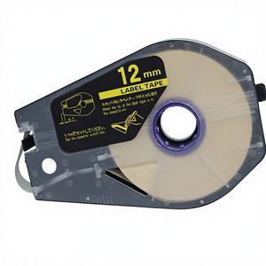 Etiquetas Adhesivas para Impresora <span class=keywords><strong>Canon</strong></span> C-210E C-210T - Rollo de Etiquetas Autoadhesivas de 6, 9 y 12 mm, Etiquetas Amarillas - Product Image 3