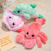 Jouets en peluche réalistes de dessins animés marins : Dauphin, Tortue, Poulpe d'aquarium, Raie manta, Étoile de mer, Écrevisse – Poupées en peluche pour enfants