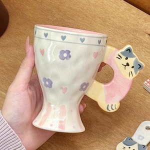 Tasse en céramique Lelyi avec poignée animale mignonne, motif fraise cœur de fille, passe au lave-vaisselle, tasse à café pour la maison, cadeau d'anniversaire pour <span class=keywords><strong>meilleure</strong></span> <span class=keywords><strong>amie</strong></span> - Product Image 3