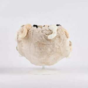 Sillón de Colección de Peluche Artificial <span class=keywords><strong>para</strong></span> Sala de Estar, Muebles de Hotel Creativos de Diseño Contemporáneo, Sillón <span class=keywords><strong>Puff</strong></span> <span class=keywords><strong>para</strong></span> Apartamento - Product Image 4