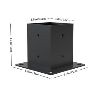 Soporte de Anclaje para Postes de Acero Inoxidable de Alta Resistencia con Recubrimiento en Polvo para Postes de Barandilla de Tubo de Madera, Accesorios para Cercas de Concreto - Product Image 2