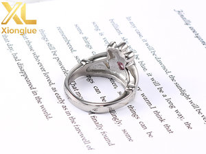 European American-style Princess Style Fashion Pink-diamond <b>Crown</b> Stainless Steel Personalized Minimalist Wedding Womens <b>Ring</b> - Product Image 6