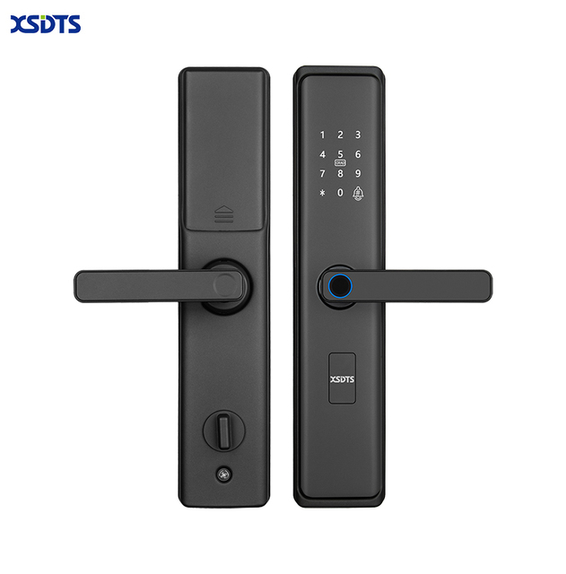 XSDTS D01 TTlock Bluetooth/work with Tuya WIFI Smart Door Lock With Fingerprint Smart Card Password Key Unlock Apartment Lock