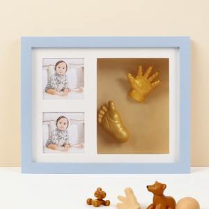 Bébé Pleine Lune Main <span class=keywords><strong>Pied</strong></span> Encreur Modèle <span class=keywords><strong>Pied</strong></span> Modèle 3D Stéréo Nouveau-Né Plâtre Photo Cadre Mémorial - Product Image 3