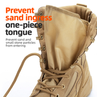Bottes de désert à fermeture éclair anti-sable pour hommes, chaussures de jungle montantes, bottes tactiques de protection pour femmes, antidérapantes et résistantes à l'usure