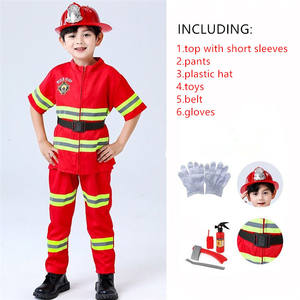 Disfraz de Bombero para Niños de Halloween, Uniforme de Bombero <span class=keywords><strong>Sam</strong></span> de Películas y Televisión, Traje de Cosplay - Product Image 2