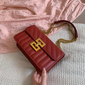 Sac à main de luxe pour femme 2024, sac à bandoulière matelassé à chaîne simple en cuir PU, sac de créateur pour femme, printemps automne - Product Image 1