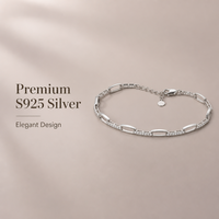 Bracelet en argent sterling S925 pour femmes, chaîne fine à maillons, bracelet de luxe, bijoux fins, AC50-8356