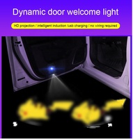 Projecteur LED 3D dynamique pour voitures, lumière de bienvenue sans fil universelle pour porte, animation, nouvel état, lumière de bienvenue dynamique