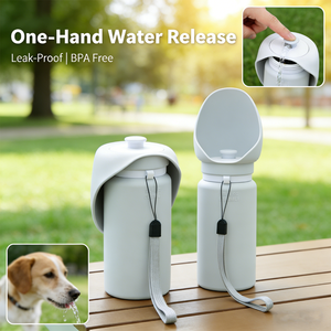कुत्ते पानी की बोतल पोर्टेबल कुत्ते पानी की बोतल 3 में 1 कुत्ते पानी की बोतल यात्रा पालतू जानवर पानी की बोतल - Product Image 1