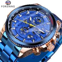 FORSINING Uhr für Männer Mechanische Automatik Herren uhren Luxus Wasserdichte Edelstahl Datum Chronograph Mann Armbanduhr