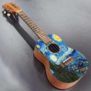Ukelele con Impresión UV de 21 y 23 Pulgadas, Guitarra Acústica con Diseño Gráfico Impreso Digitalmente, con Patrones Personalizados para Principiantes, OEM - Product Image 4