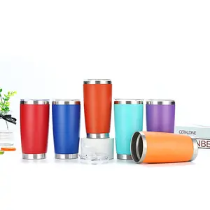 20oz Double-layer 304SS Camping Mugs 6-12h Insulated Thermos Beer Coffee Cup Food-grade Ensure ODM/OEM