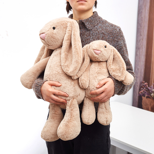 Peluche Lapin Teddy Beige Luxe Multi-Tailles en Gros pour Réconfort et Apaisement - Product Image 2