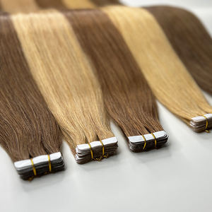 <span class=keywords><strong>Precio</strong></span> <span class=keywords><strong>de</strong></span> Fábrica al por Mayor, Extensiones <span class=keywords><strong>de</strong></span> Cabello Humano Remy 100% Virgen, Personalizadas, Súper Dobles, Invisibles, con Cinta Adhesiva, Sin Caída, Suaves y Brillantes - Product Image 1