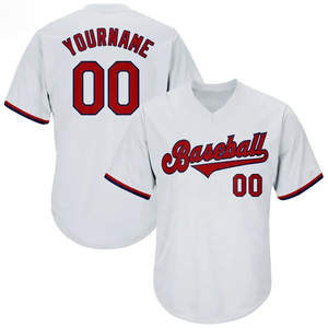 Schnell Trocknend Atmungsaktives Bedrucktes <span class=keywords><strong>Baseball</strong></span>/Softball Trikot für Unisex Herren 100% Polyester Knopfleisten-Design Schwarz - Product Image 4