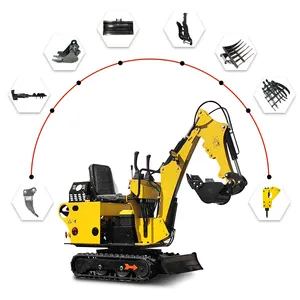 Mini Digger Wholesale FREE SHIPPING China Cheap Small Mini Excavator 1 Ton 2 Ton 3.5 Ton Price Micro Bagger With Thumb Bucket