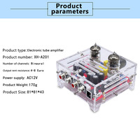 Préamplificateur à tubes de classe A Hifi 6J1 XH-A201, amplificateur, circuit fini avec châssis en acrylique