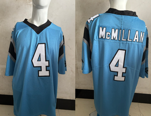 Großhandel Genähte American Football Trikots Neue Saison # 10 Legette # 4 McMillan # 9 Young Carolina Panthers Stickerei-Trikots - Product Image 5