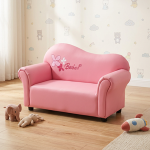 Modern Single Kids Sofa Chair with Beautiful Curved Back Crown for Bedroom or Living Room Furniture - Product Image 1