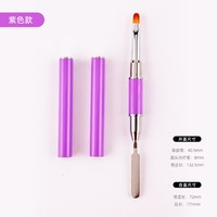 Ensemble de pinceaux professionnels pour ongles en or rose 5pcs. Manucure Ligne Dessin Stylo Double Extrémité Ovale Nylon Cheveux Professionnel Peinture Ongles