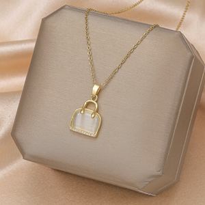 Xl051 थोक उच्च-अंत सामान स्टेनलेस स्टील महिलाओं को नेकलेस प्राकृतिक खोल क्लोवर नेकलेस गहने - Product Image 6