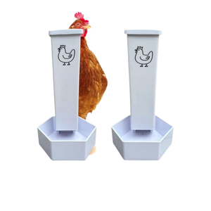 Yeni Şarj Edilebilir Plastik Otomatik Çit Üzerine Monte Edilen Tavuk İstiridye Kabuğu ve Kum Besleyici - Product Image 6