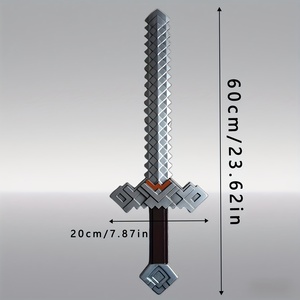 Épée en mousse PU de 23,62 pouces, légère <span class=keywords><strong>et</strong></span> sûre, style jeu de rôle, pour affichage, inspirée des jeux de blocs, pour la vente en gros - Product Image 2