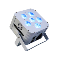 Mini projecteur de scène LED 6x18W 6-en-1 RGBWA+UV, alimenté par batterie, sans fil DMX Wifi IRC, projecteur PAR LED pour mariages, fêtes, DJ, éclairage PAR Can