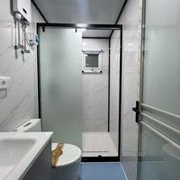 Cabane préfabriquée en conteneur de 40 pieds avec 3 chambres, maison en conteneur extensible pour usage domestique